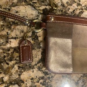 Coach wristlet with patchwork